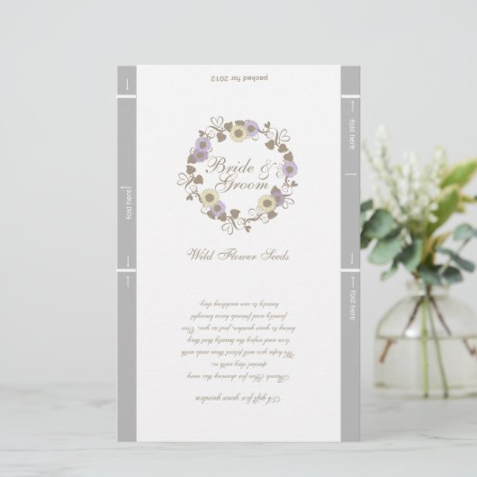 シードパケットテンプレート結婚式の引き出物 (スタンド正面)
