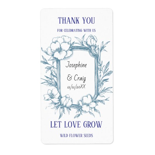 シードパケットラベル結婚式の引き出物 ラベル (正面)