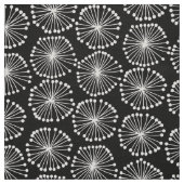 シードヘッド – 黒の上に白 ファブリック (見本)