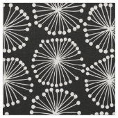 シードヘッド – 黒の上に白 ファブリック (クローズアップ)