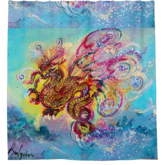 シードラゴンアクアブルーファンタジー シャワーカーテン (正面)