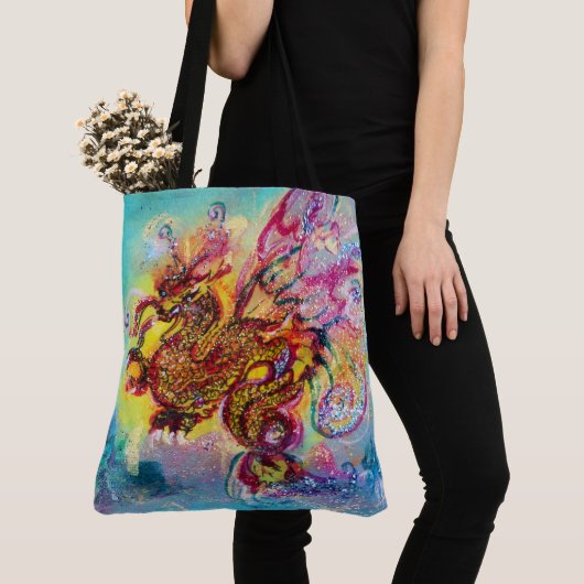シードラゴンアクアブルーファンタジー トートバッグ (クローズアップ)