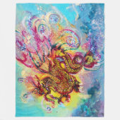 シードラゴンアクアブルーファンタジー フリースブランケット (正面)