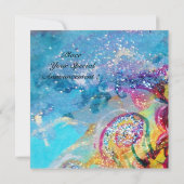 シードラゴンブルーバイオレットパープルブラックイエロー 招待状 (裏面)