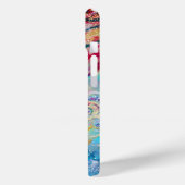 シードラゴン金ゴールドブルースパークルズモノグラム Case-Mate iPhoneケース (裏面 / 左)