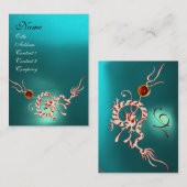 シードラゴン2アクアマリンモノグラムブルー白レッド 名刺 (正面/裏面)