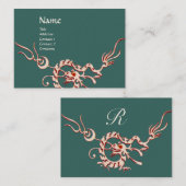 シードラゴン2モノグラム緑の赤と白 名刺 (正面/裏面)