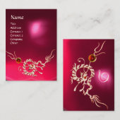 シードラゴン2ルビーモノグラムブルーホワイトレッドピンク 名刺 (正面/裏面)