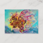 シードラゴン、ブルーイエローピンクパープル 名刺 (裏面)