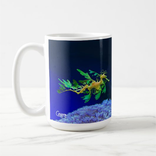 シードラゴン – 15オンス。マグ コーヒーマグカップ (左)