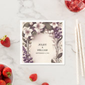 シードルーラルファームウッドフルーツアイビーヴィンヤード結婚ズ スタンダードカクテルナプキン (インサイチュ)