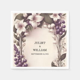 シードルーラルファームウッドフルーツアイビーヴィンヤード結婚ズ スタンダードカクテルナプキン