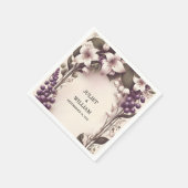 シードルーラルファームウッドフルーツアイビーヴィンヤード結婚ズ スタンダードカクテルナプキン (角)