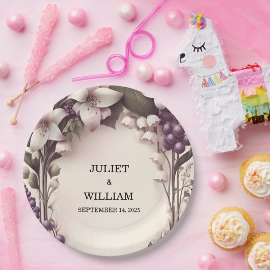 シードルーラルファームウッドフルーツアイビーヴィンヤード結婚ズ ペーパープレート (パーティー)