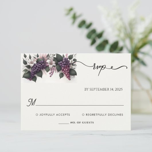 シードルーラルファームウッドフルーツアイビーヴィンヤード結婚ズ 出欠カード (スタンド正面)