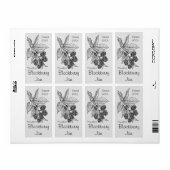 シードレスブラックベリージャムジャカスタマイズンラベル(Seedless Blackberry Ja ラベル (フルシート)