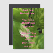 シード時間、収穫時間磁気グリーティングカード (正面/裏面)