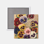 シード・パケット磁石をパンジー マグネット (正面/裏面)