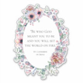 シーナのカトリック聖キャサリン有名引用文 シール (正面)