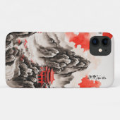 シーナエレガントー中国のン電話ケース – 赤と黒 Case-Mate iPhoneケース (裏面(横))