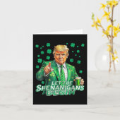 シーナニガンがトランプおもしろいSt patricksを始める カード (黄色い花)