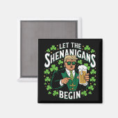 シーナニガンがトランプおもしろいSt patricksを始める マグネット (正面/裏面)