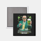 シーナニガンがトランプおもしろいSt patricksを始める マグネット (正面/裏面)