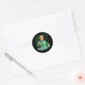 シーナニガンがトランプおもしろいSt patricksを始める ラウンドシール (封筒)