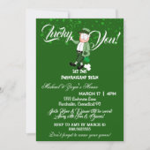 シーナニガンが幸運を始めようSaint patricks day 招待状 (正面)