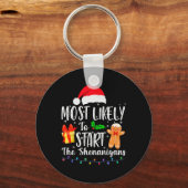 シーナニガンのおもしろい家族Chを開始する可能性が最も高い キーホルダー (正面)