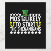 シーナニガンのSt patricksを始める可能性が最も高い ワインラベル (シングルラベル)