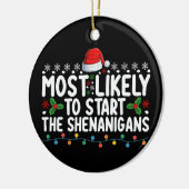 シーナニガンスのクリスマスを始める可能性が最も高い セラミックオーナメント (左)