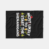 シーナニガンス家を始める可能性がおもしろい最も高い フリースブランケット (正面(横))