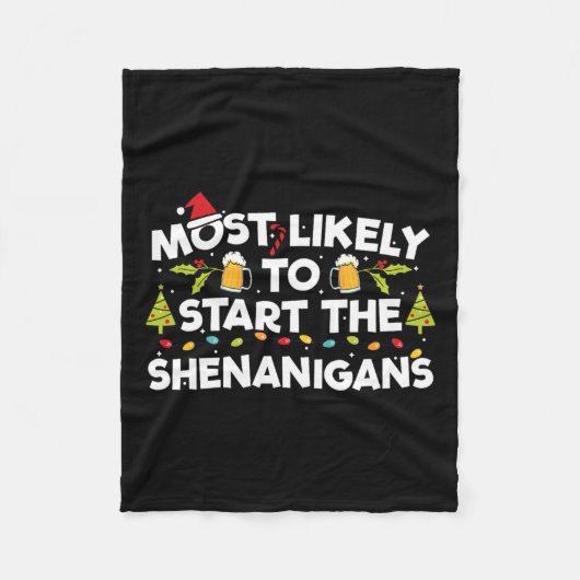 シーナニガンス家を始める可能性がおもしろい最も高い フリースブランケット (正面)