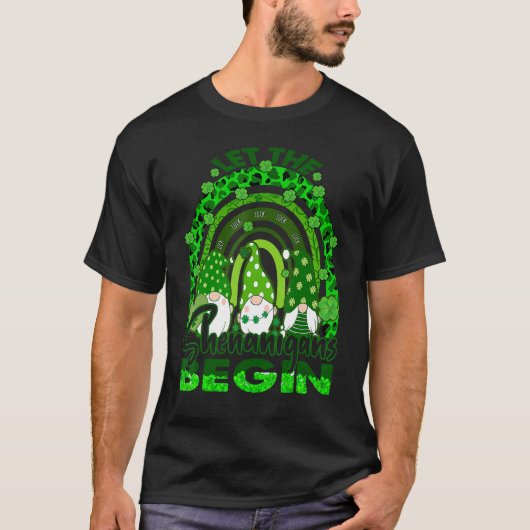 シーナニガンズスタート格言レインボーセントパトリック Tシャツ (正面)