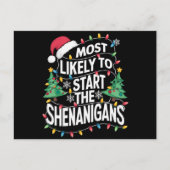 シーナニガン族のクリスマスを始める可能性が最も高い シーズンポストカード (正面)
