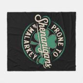 シーナニガン&マラキーセントパトリックの日になりやすい フリースブランケット (正面(横))