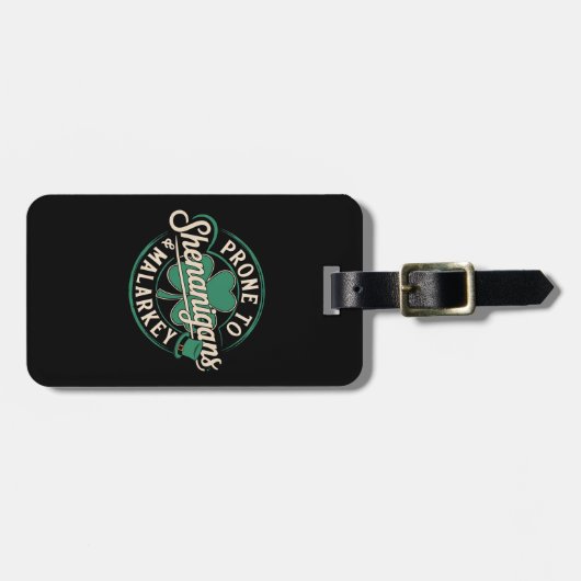 シーナニガン&マラキーセントパトリックの日になりやすい ラゲッジタグ (正面横)