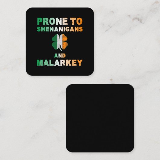 シーナニ教徒やマラキー・St patricks dayに近い スクエア名刺 (正面/裏面)