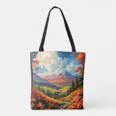 シーナリーカントリーサイドランドスケープイラストレーション トートバッグ (裏面)