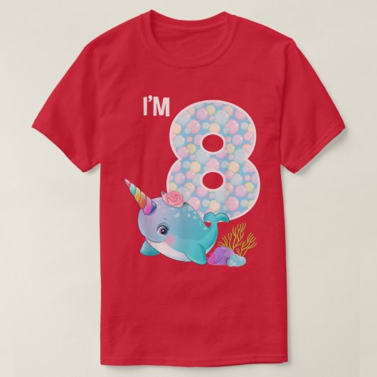 シーナルファル誕生日Im 8水中海テーマ8 Tシャツ (デザイン正面)