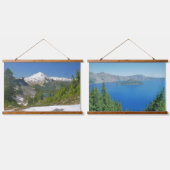 シーニックカスケードマウンテンズ山ベイカークレーターレイク 吊り下げ型タペストリー (ダブル)