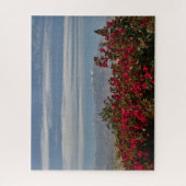 シーニックカリフォルニアマウンテンズパーム春ブルー ジグソーパズル (縦)