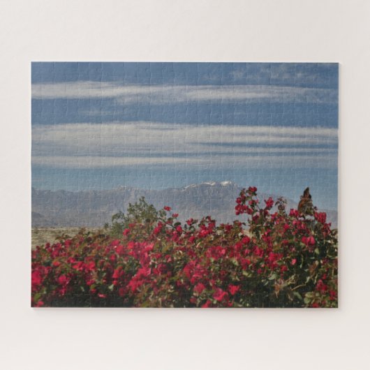 シーニックカリフォルニアマウンテンズパーム春ブルー ジグソーパズル (横)