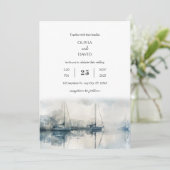シーニックコースタルミスティハーバーモーニングビーチ結婚式 招待状 (スタンド正面)