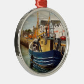 シーニックゴールウェイシティアイルランド魚釣りボート メタルオーナメント (右)