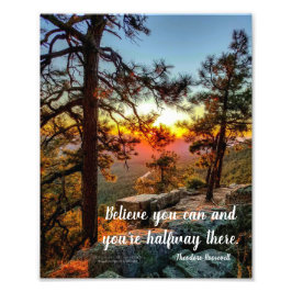 シーニックサンセットビュー引用文セオドアルーズベルト8x10 フォトプリント           