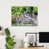 シーニックツイン滝ロックアイランド ポスター (ホームオフィス)