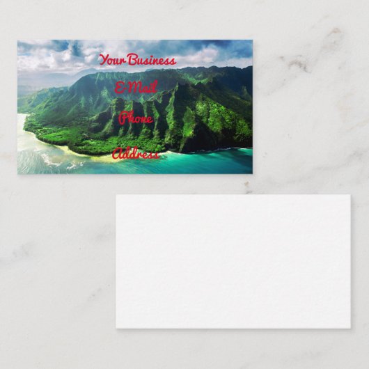 シーニックトロピカルカウアイハワイ島 名刺 (正面/裏面)