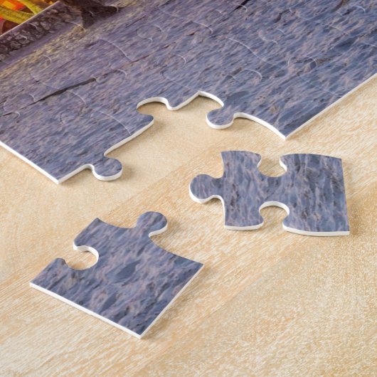 シーニックネオンマイアミウォーターフロント ジグソーパズル (側面)